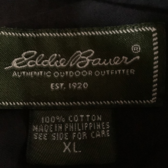 Men’s Eddie Bauer black, long sleeve, shirt.  Size XL. Chest approx 26 inches - Picture 2 of 12